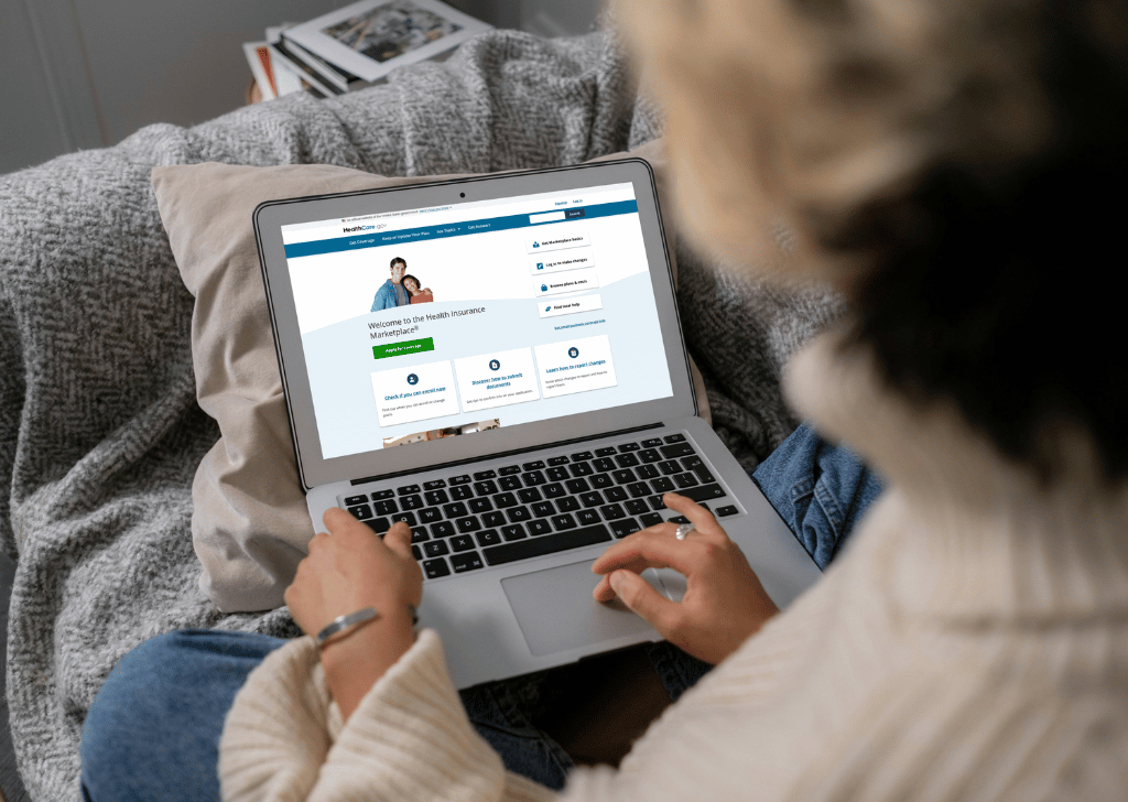 Black women browsing the Healthcare.gov website