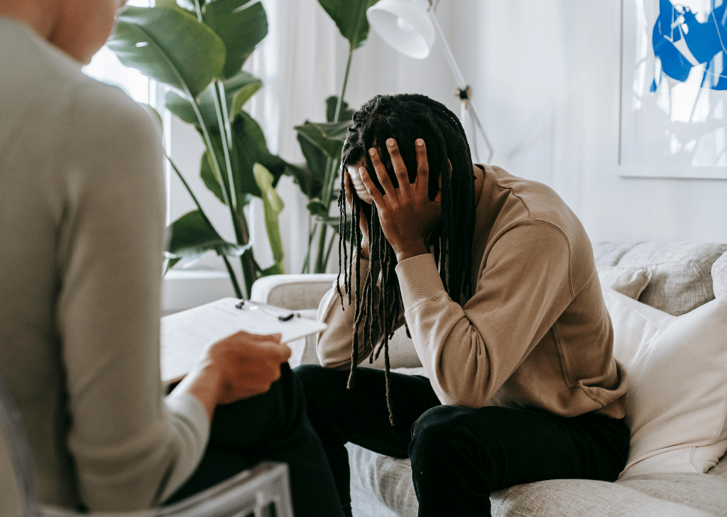 Black man seeking therapy