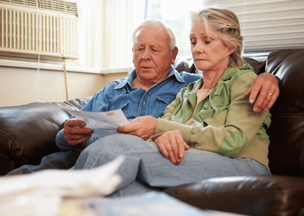 Older couple worried about insurance premium increases.
